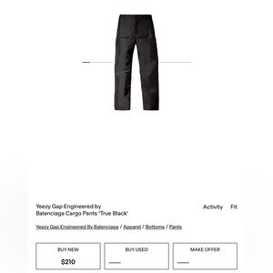 Yezzy Gap New engineered by Balenciaga men’s cargo size extra large